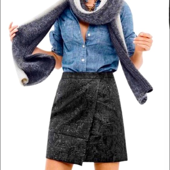 J. Crew Dresses & Skirts - J. Crew origami skirt in metallic black